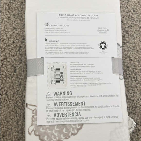 Pottery Barn Kids Baby Crib Set - Crib Skirt and 3 Fitted Crib Sheets - Picture 5 of 10